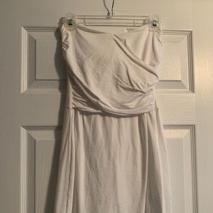 Cotton White Strapless Dress